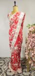 Red Parsi saree