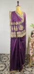 Purple colour organza saree