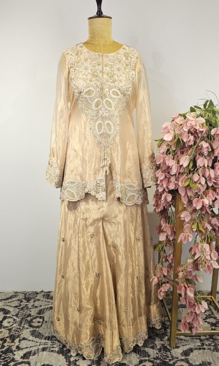 Gold colour sharara set