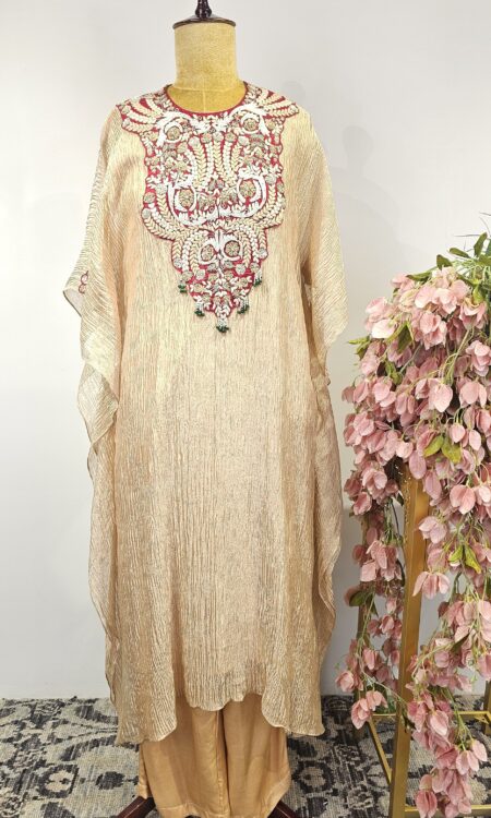 Gold colour kaftan set