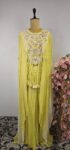 Light green colour palazzo with cape