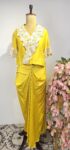 Mustard yellow Indo-Western set