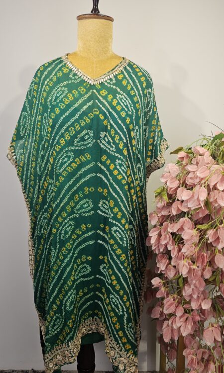 Green colour kaftan