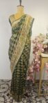 Green bandhani saree