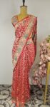 Red bandhani saree