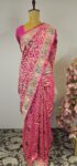 Pink bandhani saree