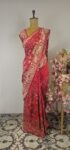 Red bandhani saree