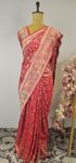 Red bandhani saree