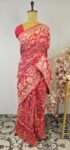 Red bandhani saree