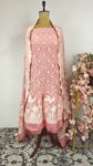 Pink parsi with bandhani unstitched suits