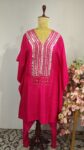 Pink colour kaftan with straight pants