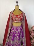 Red-pink lehenga