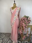 Light pink colour parsi gara saree