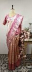 Pastel pink gajraj concept Kanchi saree