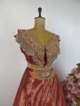 Coppery peach lehenga with blouse