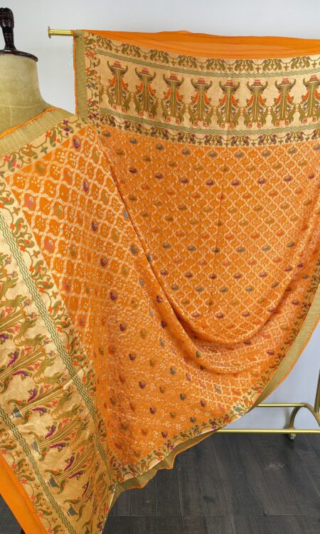 Mango yellow bandhani dupatta