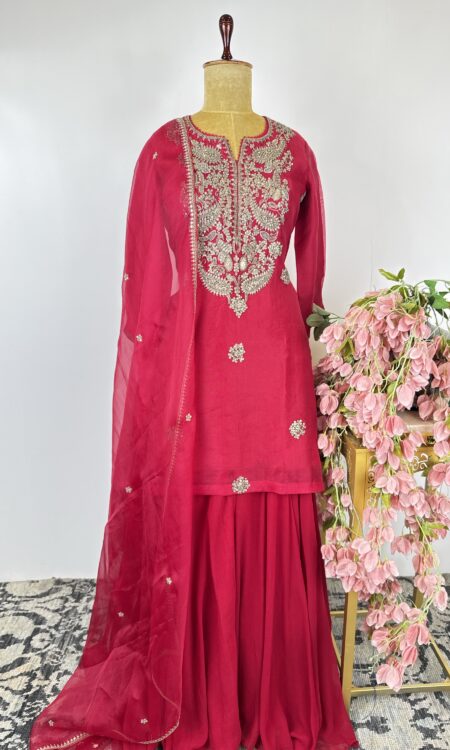 Red colour sharara