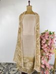 Beige colour unstitched suit