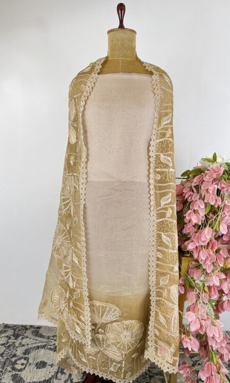 Beige colour unstitched suit