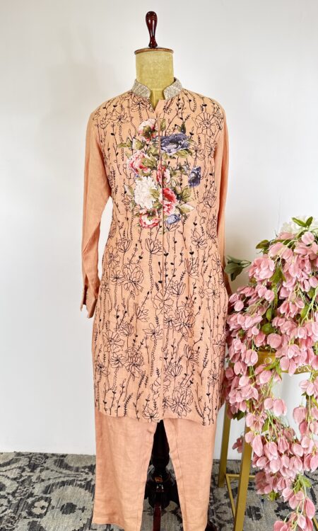 Peach colour Lenin cord set