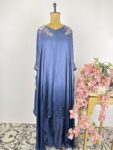 Blue colour kaftan top with sharara pant