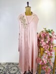 Powder pink colour Aline dress