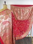 Red colour shri Radha Krishna bandhani dupatta