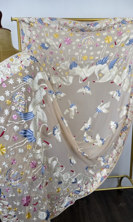 Light peach colour Parsigara dupatta