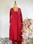 Maroon colour Aline suit