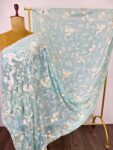 Sky blue colour  Parsi gara dupatta