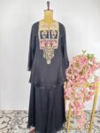 Black colour suit with sharara pants