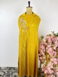 Yellow colour Aline dress