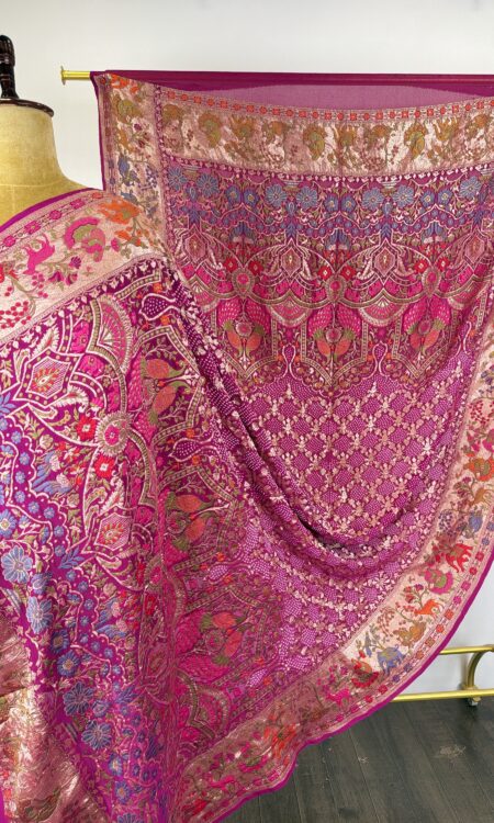 Magenta colour bandhani dupatta