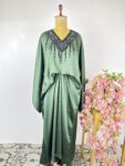 Green colour draped kaftan