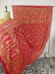 Red colour Shri krishna bandhani dupatta