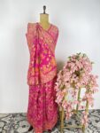 Pink colour ladoo Gopal saree