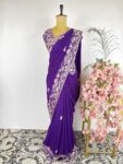 Purple colour Parsigara saree