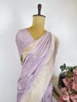 Levender colour Banarasi silk saree