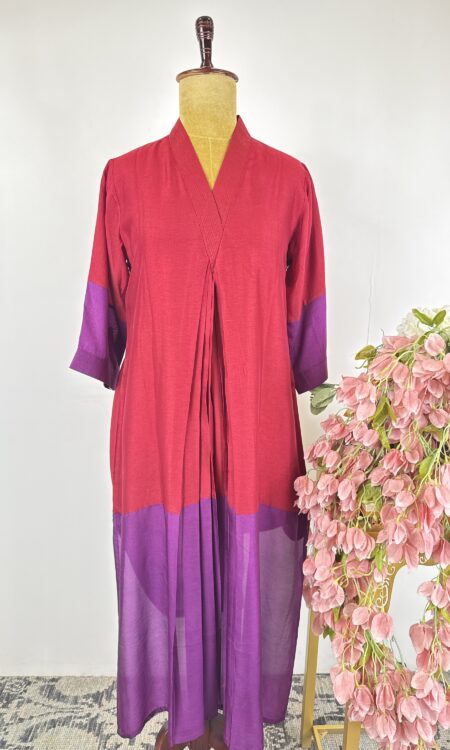 Red and purple Aline suit