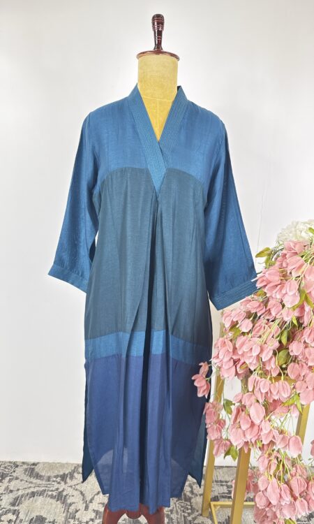 Blue colour 3D kurta
