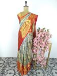 Green colour Kanchi saree