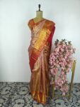 Gold and red Kanchi saree