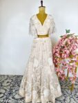 Off white colour lehenga