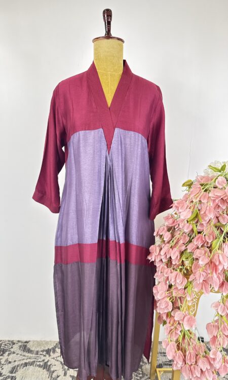 Maroon colour Aline suit