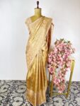 Yellow gold Kanchi tissue saree