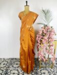 Yellow colour raw mango saree