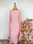 Pink colour Georgette unstitched suit