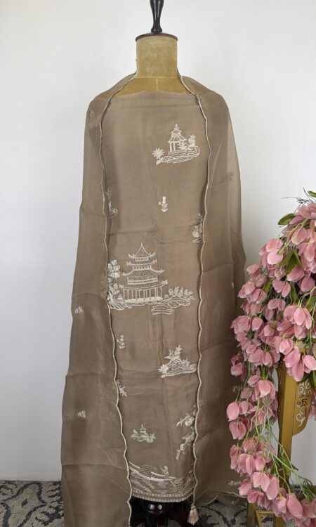 Dark beige unstitched suit