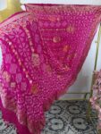 Rani pink colour shri Krishna bandhani dupatta