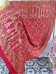 Red colour shri Krishna bandhani dupatta
